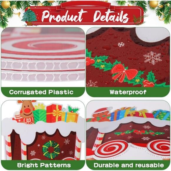 6 Pcs Christmas Decorations Outdoor with LED Lights, Large Christmas Yard Sign - Picture 3 of 8